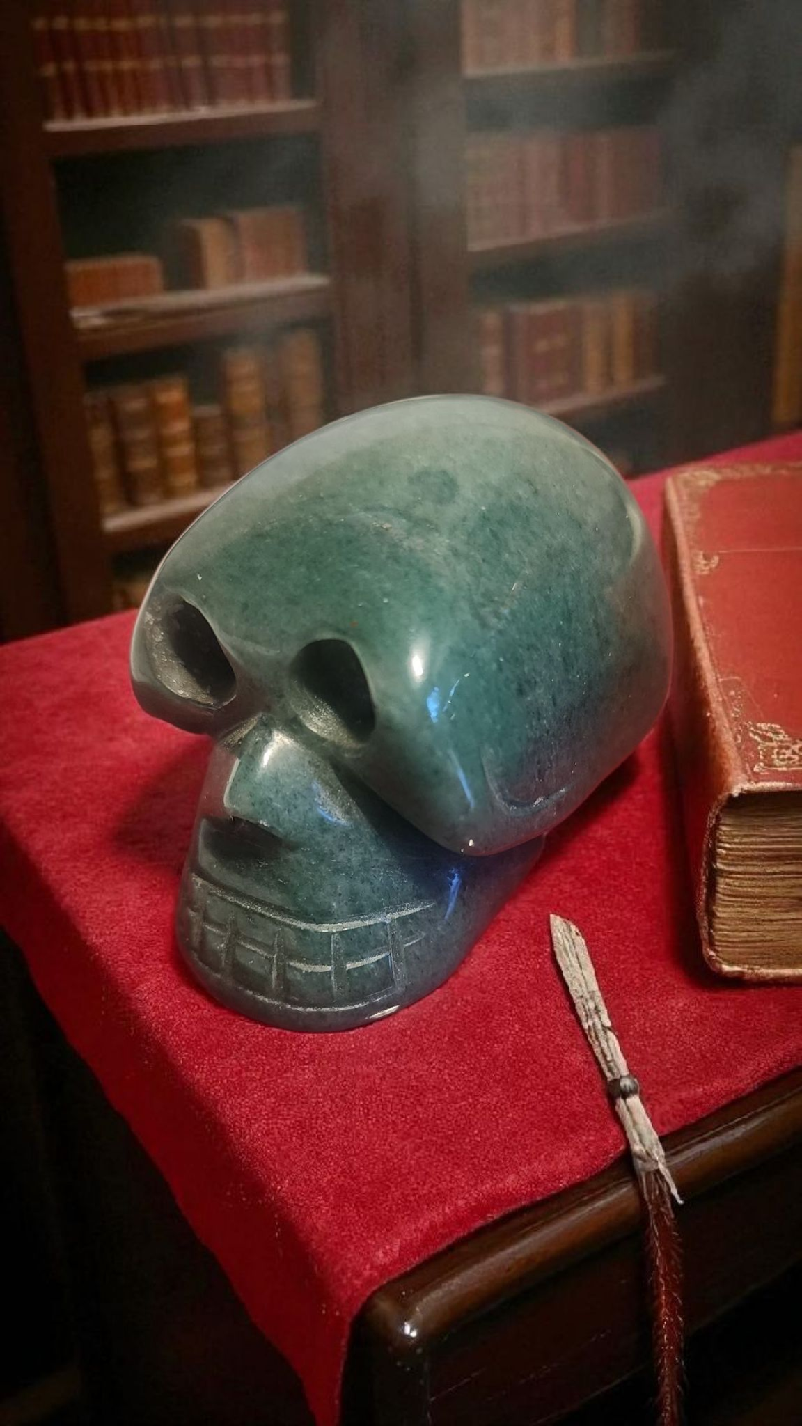 Green Adventurine skull carvings