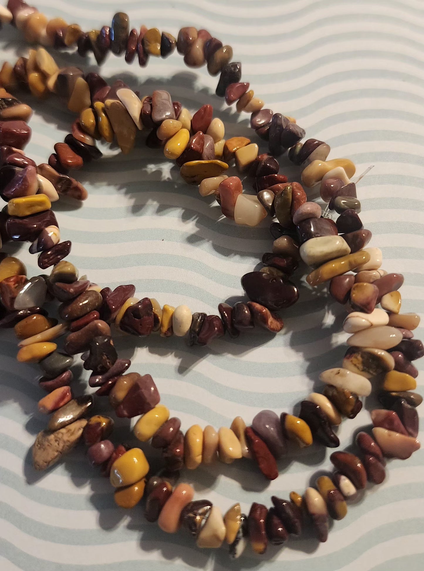 Mookaite long chip necklace