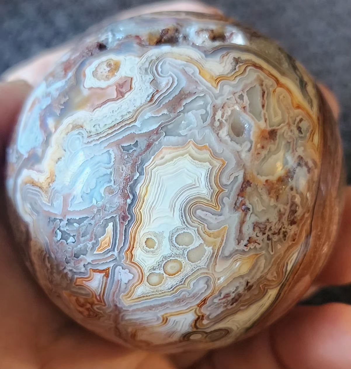 Mexican Crazy Lace Agate Sphere