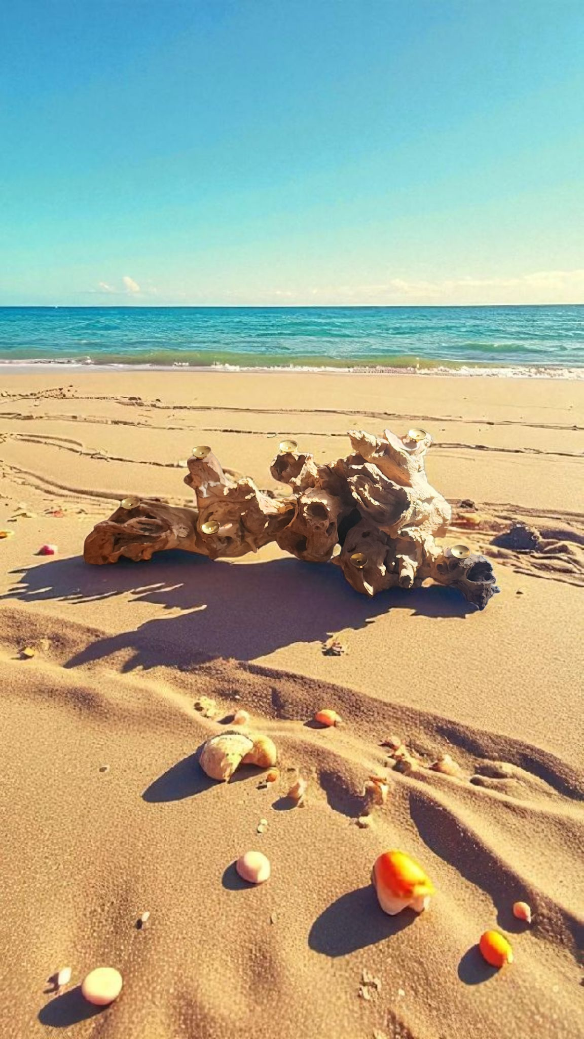 Natural wood sphere stands