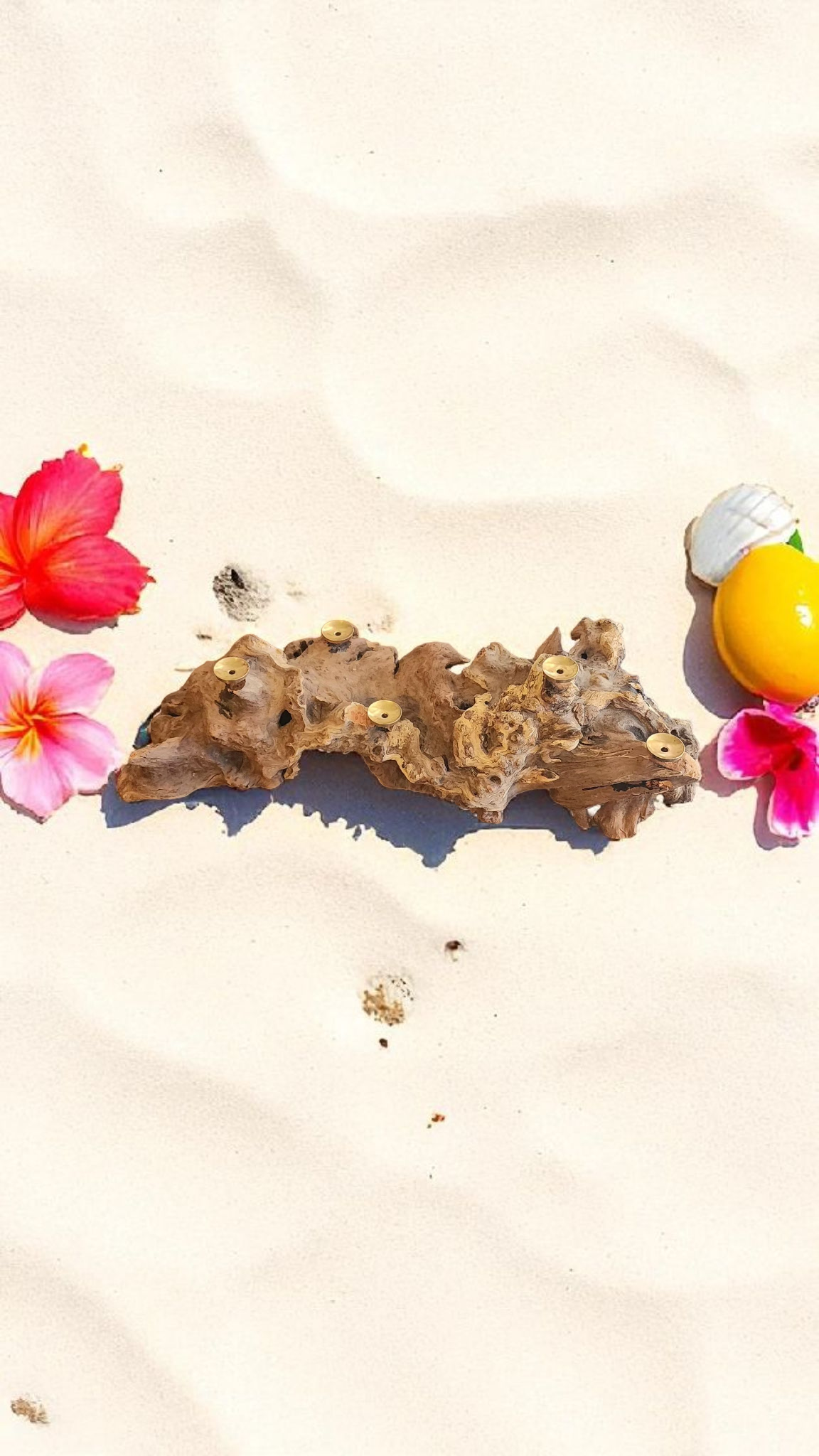 Natural wood sphere stands