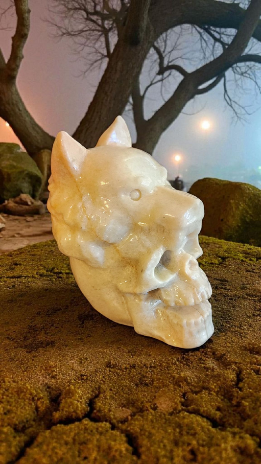 Jade wolf with skull combo