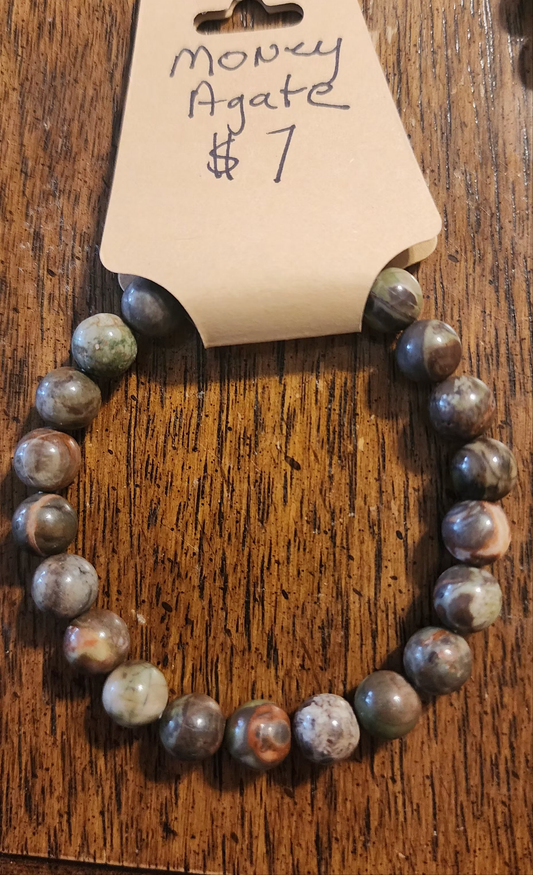 Money agate bracelets