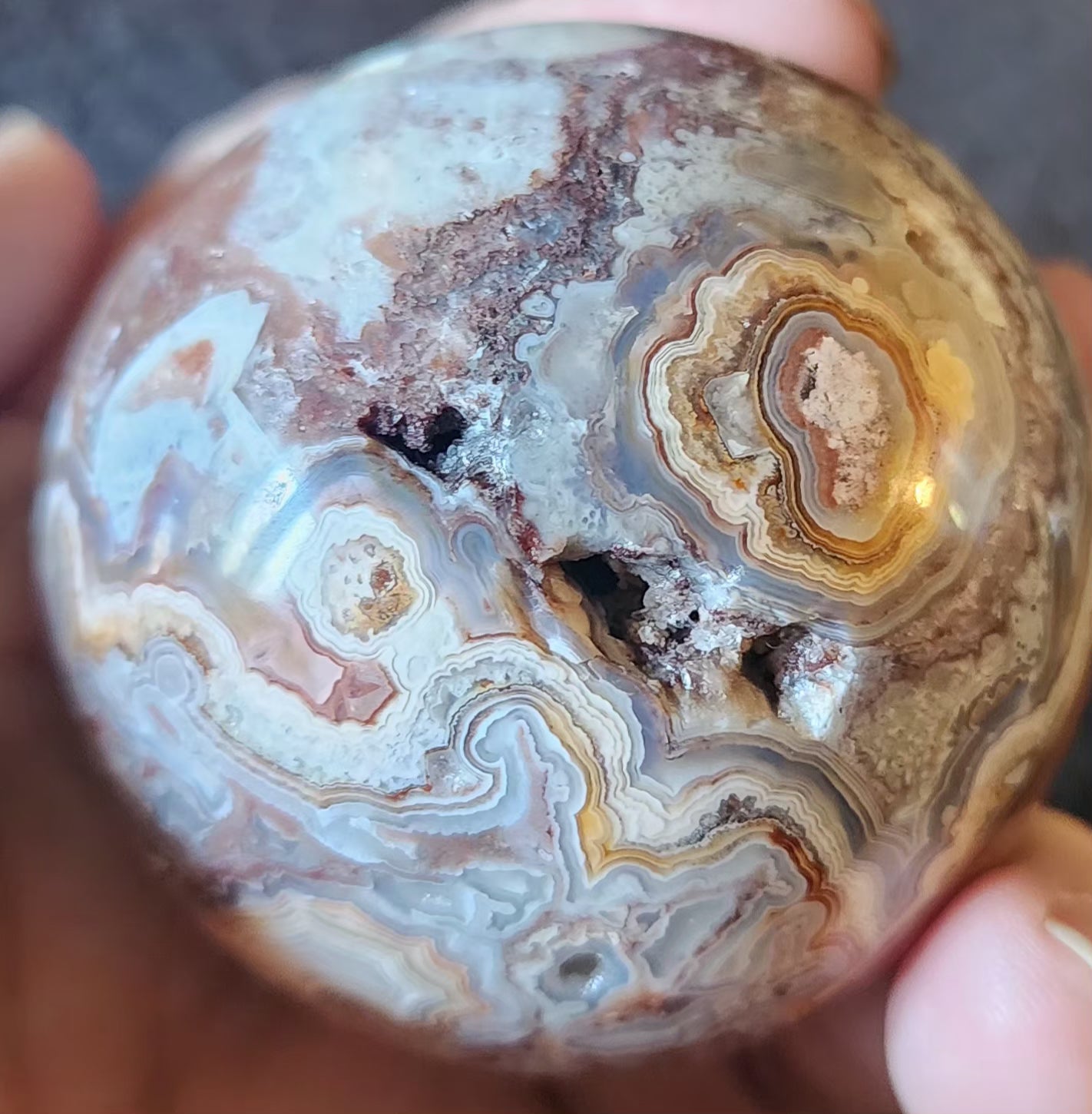 Mexican Crazy Lace Agate Sphere