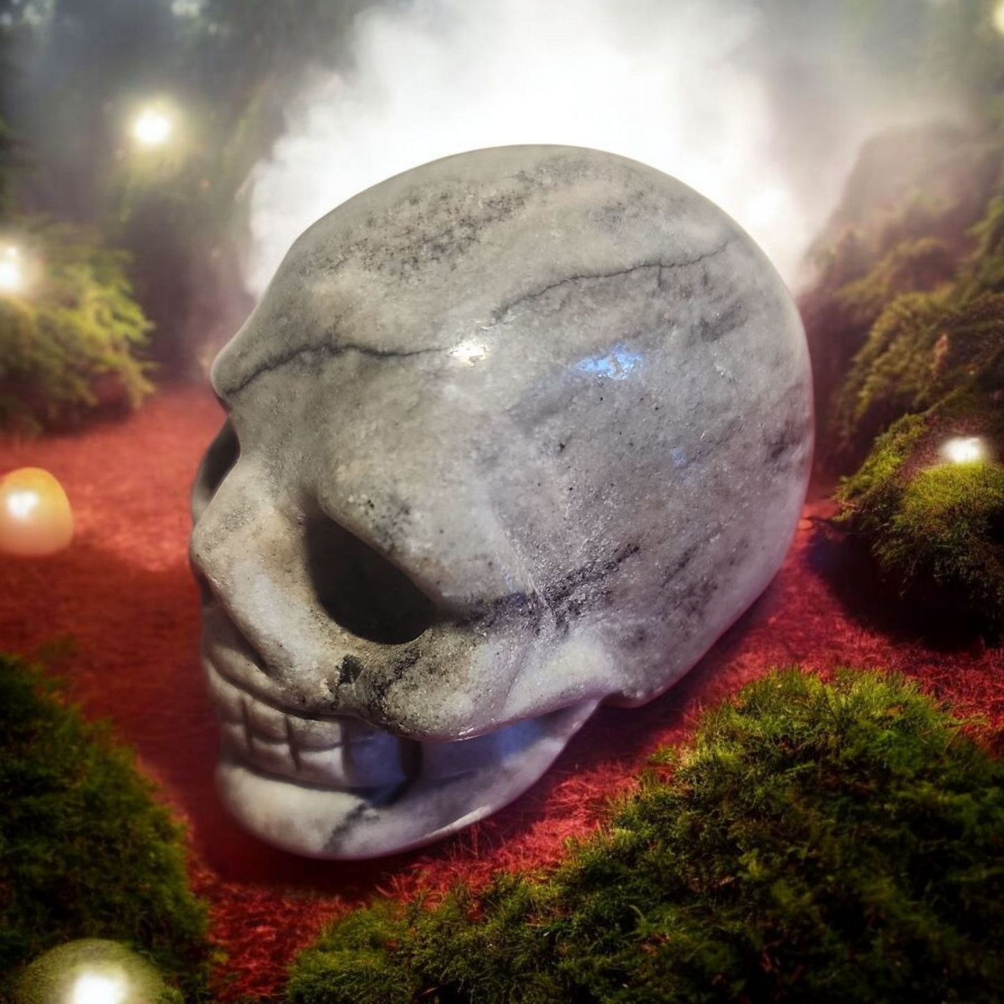 Black Spiderweb Jasper skulls