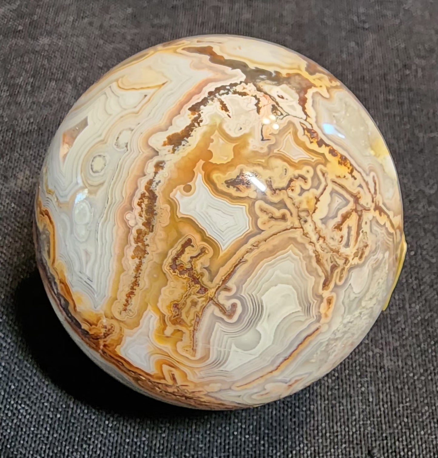 Mexican Crazy Lace Agate Sphere