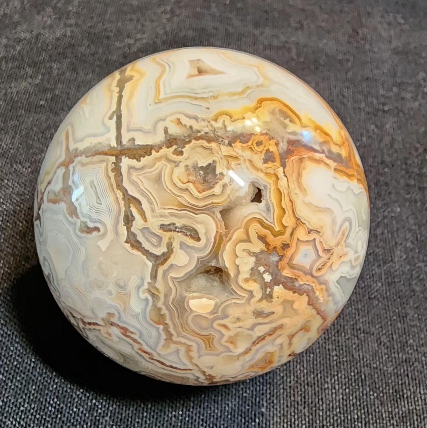 Mexican Crazy Lace Agate Sphere