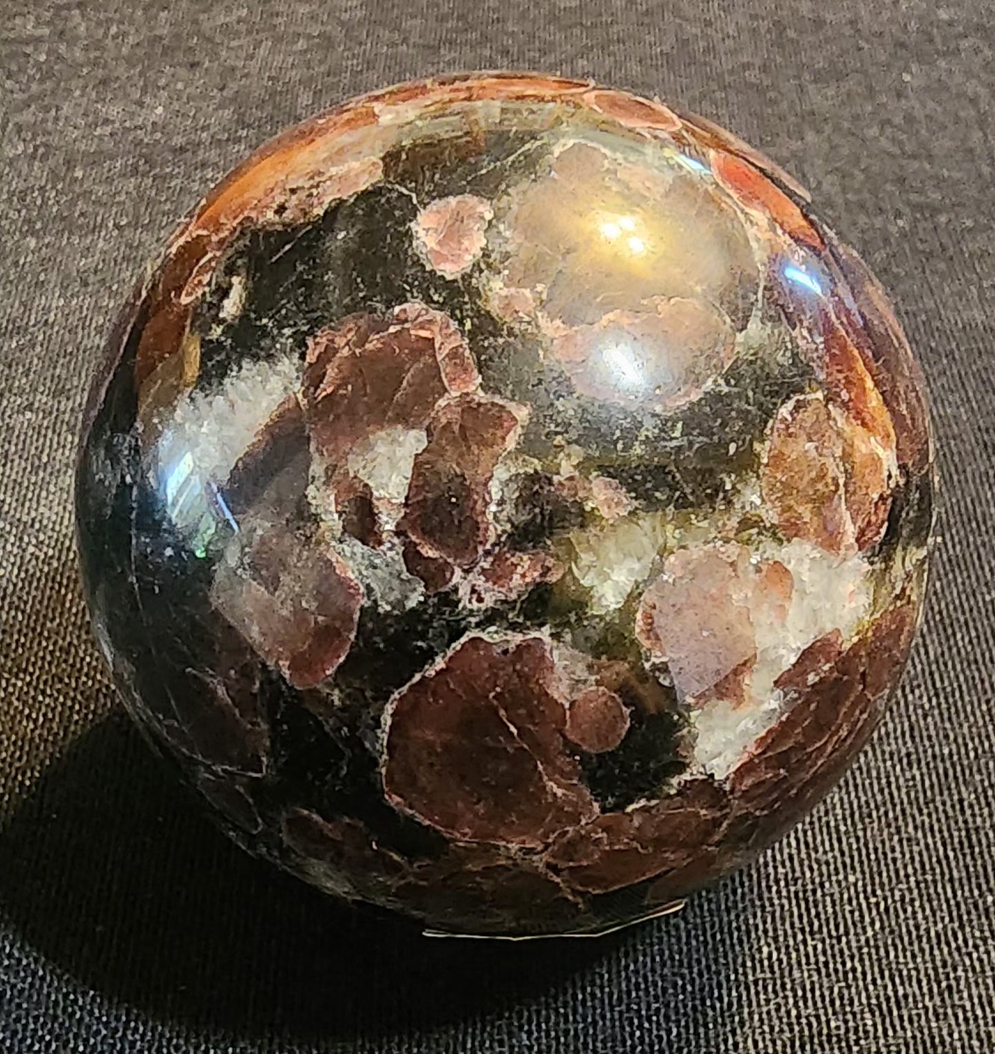 Astropholite with Garnet Sphere