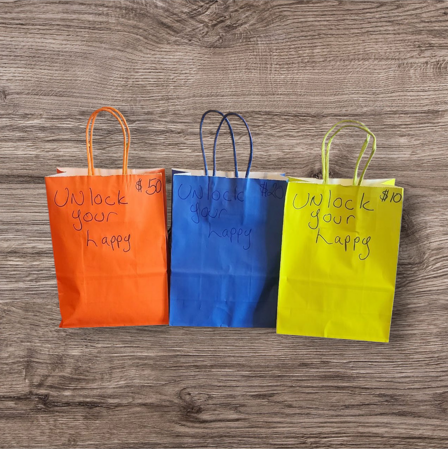 Unlock your happy mystery bags