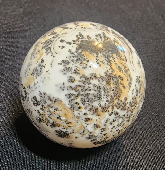 Dendritic Honey Calcite Sphere