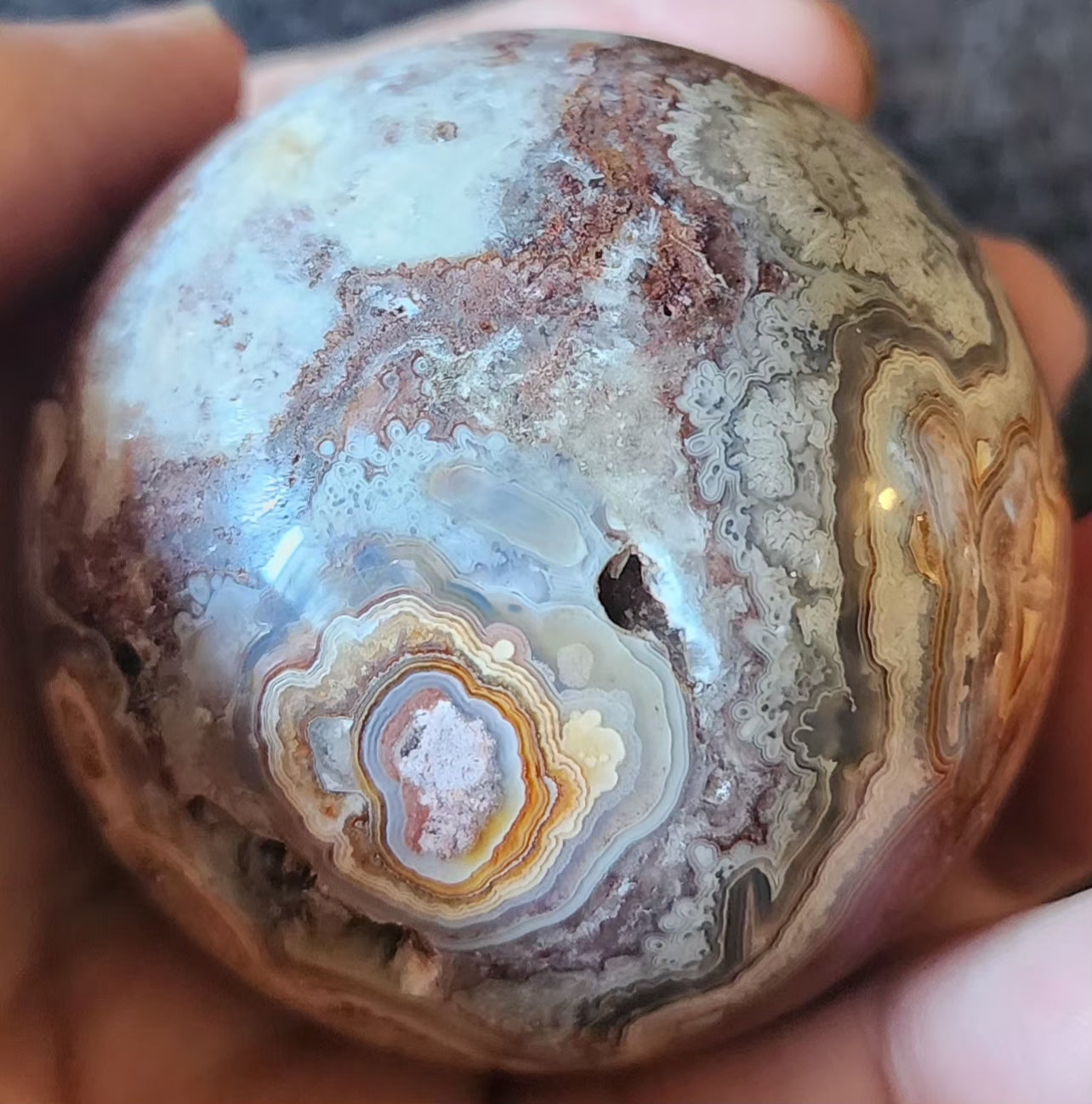Mexican Crazy Lace Agate Sphere
