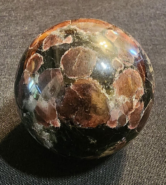 Astropholite with Garnet Sphere